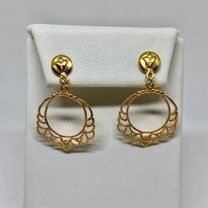 Satya Lotus Flower Hoop Earrings